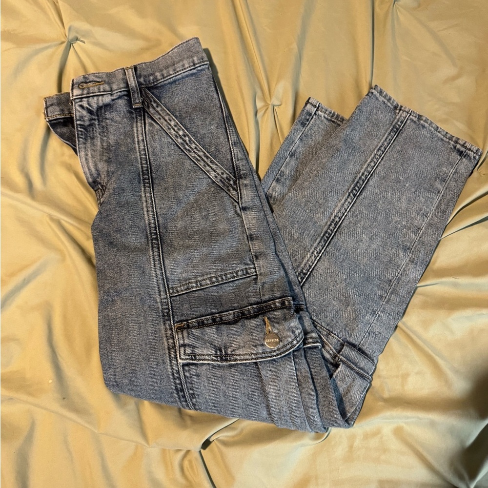 Express Women's Straight Leg Jeans - Blue